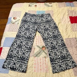 Ann Taylor Loft Floral Wide-Leg Pants